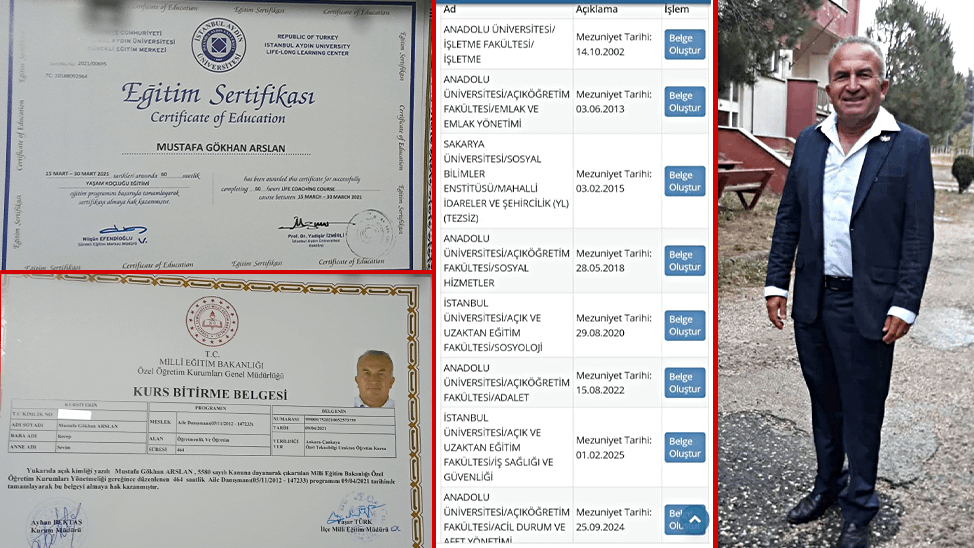 Sakarya'da başlayan üniversite hayatında 9. diplomasını alacak! 